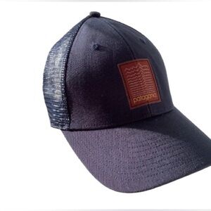 Patagonia Rare Tall Rectangle Patch Common Threads Navy Blue Trucker Hat